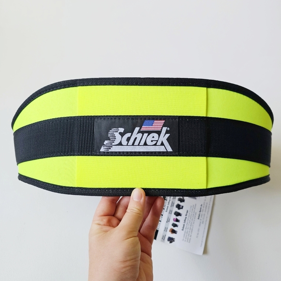 🏋️‍♂️ Schiek Lifting Belt Neon Yellow Black Size Large 2006 NWT Made In USA